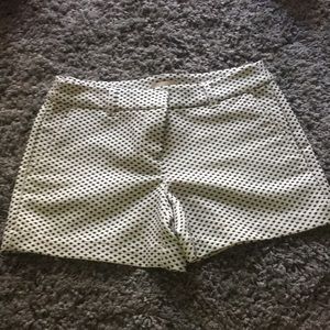 Loft white and black shorts